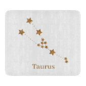 Modern Zodiac Sign Gold Taurus | Element Earth Snijplank (Voorkant)