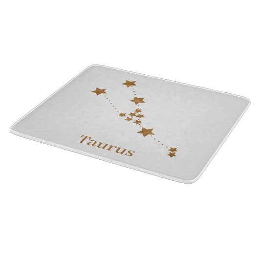 Modern Zodiac Sign Gold Taurus | Element Earth Snijplank (Hoek)