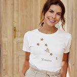 Modern Zodiac Sign Gold Taurus | Element Earth T-shirt<br><div class="desc">Modern Zodiac Sign Gold Taurus | Element Earth</div>