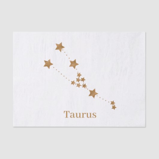 Modern Zodiac Sign Gold Taurus | Element Earth Tissuepapier (Voorkant)