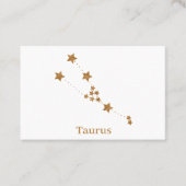 Modern Zodiac Sign Gold Taurus | Element Earth Visitekaartje (Voorkant)