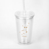 Modern Zodiac Sign Gold Virgo | Element Earth Acryl Drinkbeker