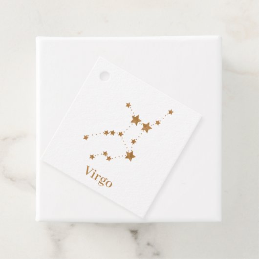 Modern Zodiac Sign Gold Virgo | Element Earth Bedankjes Labels (In situ)