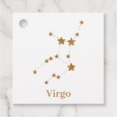 Modern Zodiac Sign Gold Virgo | Element Earth Bedankjes Labels (Voorkant)