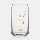 Modern Zodiac Sign Gold Virgo | Element Earth Blikvorm Glas (Voorkant)