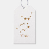 Modern Zodiac Sign Gold Virgo | Element Earth Cadeaulabel (Voorkant)