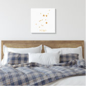 Modern Zodiac Sign Gold Virgo | Element Earth Canvas Afdruk (Insitu (Slaapkamer))