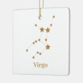 Modern Zodiac Sign Gold Virgo | Element Earth Keramisch Ornament (Links)