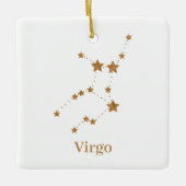 Modern Zodiac Sign Gold Virgo | Element Earth Keramisch Ornament (Voorkant)