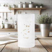 Modern Zodiac Sign Gold Virgo | Element Earth Matglas Bierpul