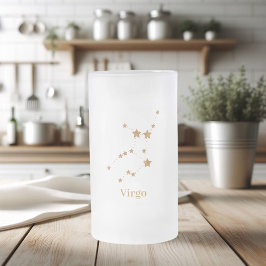 Modern Zodiac Sign Gold Virgo | Element Earth Matglas Bierpul