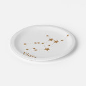Modern Zodiac Sign Gold Virgo | Element Earth Papieren Bordje (Gekanteld)