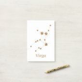 Modern Zodiac Sign Gold Virgo | Element Earth Post-it® Notes (Op bureau)