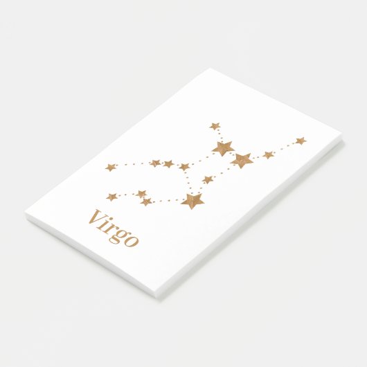 Modern Zodiac Sign Gold Virgo | Element Earth Post-it® Notes (Schuin)