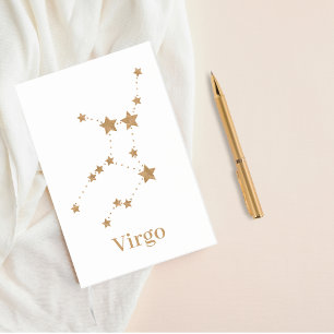 Modern Zodiac Sign Gold Virgo   Element Earth Post-it® Notes