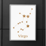 Modern Zodiac Sign Gold Virgo | Element Earth Poster<br><div class="desc">Modern Zodiac Sign Gold Virgo | Element Earth</div>