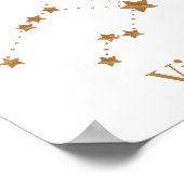 Modern Zodiac Sign Gold Virgo | Element Earth Poster (Hoek)