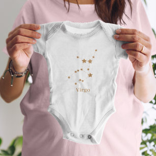 Modern Zodiac Sign Gold Virgo   Element Earth Romper