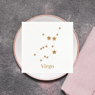 Modern Zodiac Sign Gold Virgo   Element Earth Servet