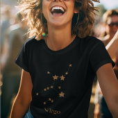 Modern Zodiac Sign Gold Virgo | Element Earth T-shirt