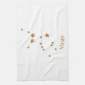 Modern Zodiac Sign Gold Virgo | Element Earth Theedoek (Verticaal)