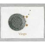 Modern Zodiac Sign Gold Virgo | Element Earth Theedoek<br><div class="desc">Modern Zodiac Sign Gold Virgo | Element Earth</div>