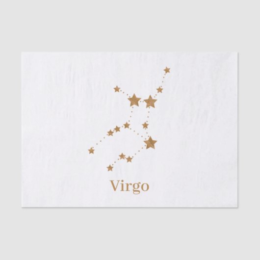 Modern Zodiac Sign Gold Virgo | Element Earth Tissuepapier (Voorkant)