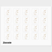 Modern Zodiac Sign Gold Virgo | Element Earth Vierkante Sticker (Vel)