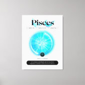 Modern Zodiac Sign Vissen Quote Water Element Canvas Afdruk (Voorkant)