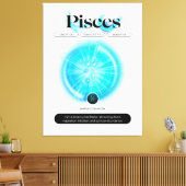 Modern Zodiac Sign Vissen Quote Water Element Canvas Afdruk (Insitu (Woonkamer))