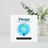 Modern Zodiac Sign Vissen Quote Water Element Kaart (Staand voorkant)