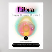 Modern Zodiac Sign Weegschaal Quote Air Element Po Poster (Voorkant)