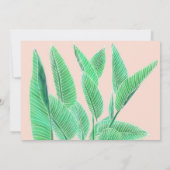 Modern zoet 16 waterverf tropisch blad roze kaart (Achterkant)