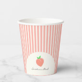 Modern zoet als een perzik strepen papieren bekers (Voorkant)