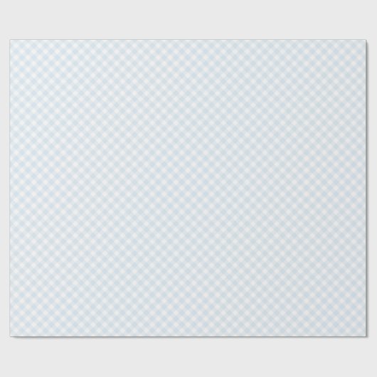 Modern + Zoet Licht Blauw Gingham Cadeaupapier (Vlak)