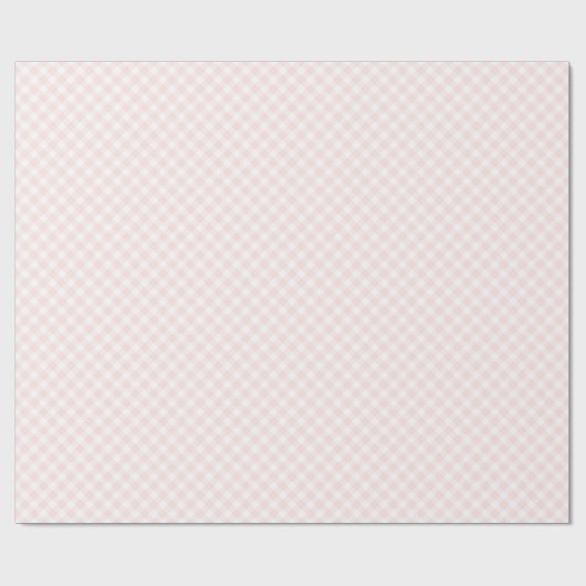 Modern + Zoet Licht Roze Gingham Cadeaupapier (Vlak)