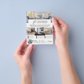 Modern zojuist aangeboden onroerend goed flyer (Hand)