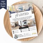 Modern zojuist aangeboden onroerend goed flyer