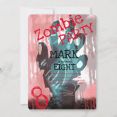 Modern Zombie Hands Bloody Halloween Birthday Kaart (Voorkant)