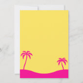 Modern Zomer Strand Geel Roze Zoet 16 Kaart (Achterkant)