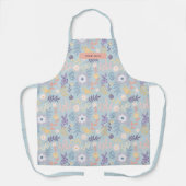 Modern zomerblauw stijlvol chique trendy schort (Voorkant)