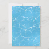 Modern zomerzwembad feest kaart (Achterkant)