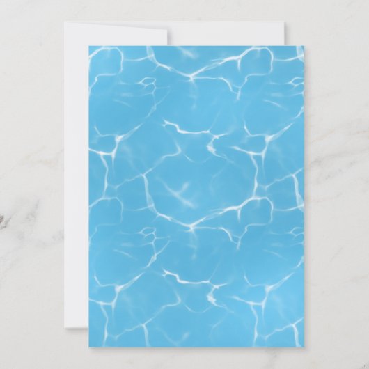 Modern zomerzwembad feest kaart (Achterkant)