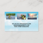 Modern Zonne-logo | Schone Energie | Technici Visitekaartje (Achterkant)