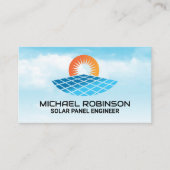 Modern Zonne-logo | Schone Energie | Technici Visitekaartje (Voorkant)