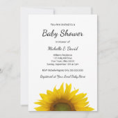 Modern Zonnebloem Baby shower Genderneutraal Kaart (Voorkant)