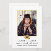 Modern Zonnebloem bloemenafstuderen Aankondiging (Voorkant / Achterkant)