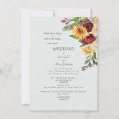 Modern Zonnebloem Boeket Beide Sets Ouders Invi Kaart (Voorkant)