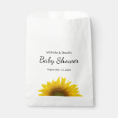 Modern Zonnebloem Land Bloemen Baby shower Bedankzakje (Voorkant)