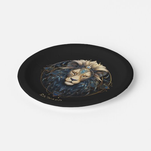 Modern Zonneteken Astrologie Symbool Naam Fantasy  Papieren Bordje (Gekanteld)